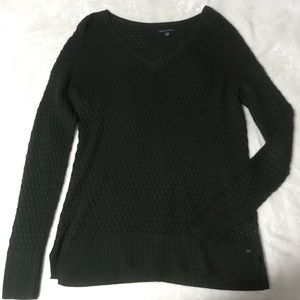 Army Green American Eagle Knit Sweater
